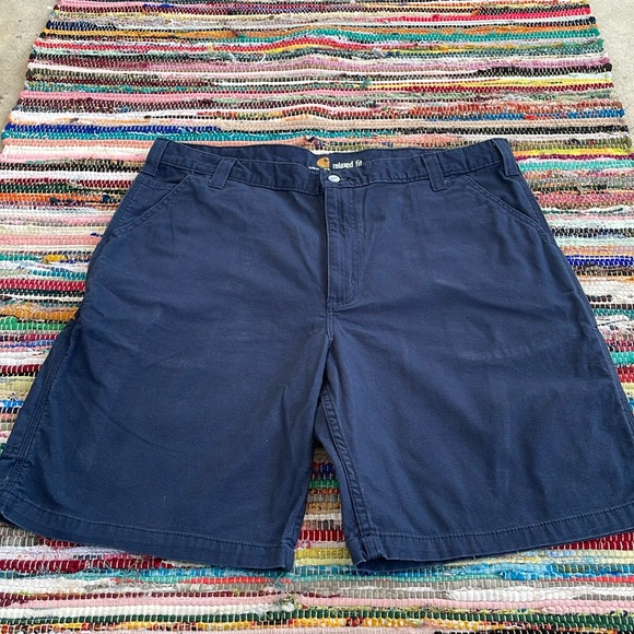 Carhartt Navy Cargo Shorts- #1917 - Picture 6 of 11